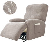 Funda de sofá reclinable, silla perezosa, funda de cojín de Color sólido, funda de sofá de 1/2/3/4 asientos, sofá con textura de hoja impermeable