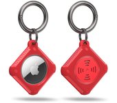 Carbon Fiber Pattern Protective Case for Apple Air Tags with Keychain Air Tag Case for Luggage Dog Collar Keys