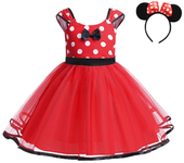 Disfraz brillante de Minnie Mouse para niñas pequeñas y niños, disfraz de Cosplay para niñas, fiesta de cumpleaños, vestido elegante de Pascua