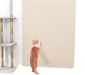 Tapete rascador adhesivo para gatos, tapete para trepar y arañar gatos, tapete protector de muebles para pared o sofá (color beige, 30 x 100 cm)