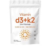 Vitamin D3 + K2 180 Softgels180 Capsules