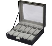 Holder Organizer PU Leather Storage Case Watch Display Jewelry Box For Men Or Women saat kutusu