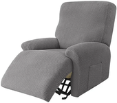 Funda de sofá reclinable, silla perezosa, funda de cojín de Color sólido, funda de sofá de 1/2/3/4 asientos, sofá con textura de hoja impermeable