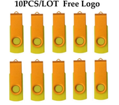 10pcs/Wholesale USB Flash Drive 64GB Thumb Drives Key Memory Stick 4GB Waterproof Pendrive for Storage Backup Free Logo U Disk