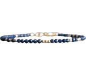 Dainty Sapphire Bracelet in Gold Filled & Sterling Silver  Gemstone Beaded Bracelets for Women  September Birthstone Jewelry