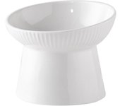 Ceramic Cat Bowl Creative Slanted/Flat Mouth Dog Food Feeding Basin Non-slip Large Capacity Pet High Foot Bowl Kitten Puppy