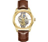Doble cara transparente hueco automático reloj mecánico reloj de hombre a prueba de agua reloj de cuarzo luminoso