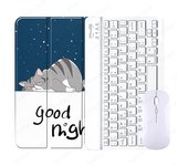 PU Leather Magnetic Stand Cover for Xiaomi Redmi Pad SE 11 inch 2023 Spanish Tablet Keyboard
