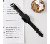 20mm 22mm leather strap Suitable for Samsung Apple iWatch 987654321/SE pointed tail car line sier buckle watch