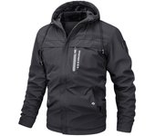 Chaquetas esquí montaña cálidas para hombres, abrigos con capucha lana gruesa algodón, ropa de moda, Otoño e Invierno