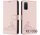 For Oppo a17 a17k a38 A15 A60 A72 A52 a92 4G billetera con carcasa de chaqueta de teléfono móvil con funda de gatito estampada