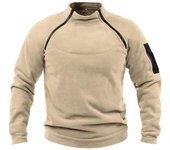 Chaqueta táctica de forro polar para hombre, ropa cálida con cremalleras, Jersey a prueba de viento, sudadera térmica para senderismo