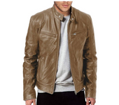 Chaqueta motera para hombre Pure Black Sheep, Chaqueta motera retro, Chaqueta de cuero, Chaqueta motera de cuero Stand-up Punk