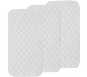 Protector de cambiador de pañales para bebé, 3 unidades, impermeable, de algodón de bambú, lavable, reutilizable, 14 x 27 pulgad