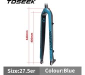 TOSEEK Carbon Fork 29 Straight Tube Bike Fork 560g Hard Carbon Mtb Fork 29 Front Fork For Bicycle