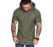 FCMM Camiseta de manga corta suéter de los deportes de la aptitud de los hombres suéter de los hombres con capucha camiseta de l