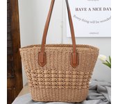 Handmade Straw Woven Bag, Large Capacity Shoulder Bag Manufacturer, Women's Bag Wholesale, Beach Bag, Retro Hollow Woven Bag