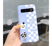 For Samsung S10+ S10E S10 Cover Liquid Silicone Cow Print Lovely Case Back Shell Fundas For Galaxy S10 Plus S 10 Soft Matte Capa