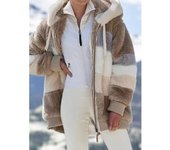 Chaqueta de invierno para mujer, sudadera con capucha oversize, felpa holgada, chaqueta con capucha y cremallera para hombre