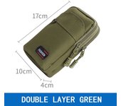 Outdoor Single/Double Layer Green Men Phone Pouch Khaki Mobile Phone Bags EDC Molle Purse Waist Fanny Pack Belt Waist Bag