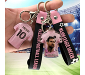 Football Star Keychain Messi Ronaldo Mbappe Neymar Preliminaries Peripheral Car Backpack Keyring Pendant Birthday Sports Gifts