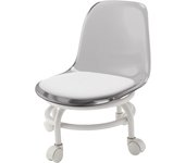 Low Rolling Stool and Backrest Swivel Stool for Cleaning Salon Push Ups