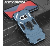KEYSION Shockproof Armor Case for Nothing Phone 2A 2 1 Silicone+PC Metal Ring Stand Holder Phone Cover for Nothing Phone 1 2 2A