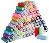 Juego de hilos de coser, Kit de hilo de poliéster para coser a mano o a máquina, 100 colores, 250Yd cada carrete