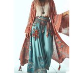 Women Long Sleeve Summer New Thin Loose Bohemian Print Mid-length Cardigan Holiday Fashion Vintage Sunscreen Jacket
