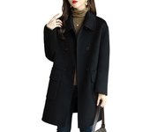 Abrigo de lana de otoño e invierno para mujer