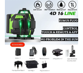 3D/4D Laser Level 12/16 Lines nivel a laser 16 Lines Laser profesional Level green line Self-leveling 360 autonivelant