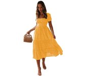 Vestido de verano con estampado Floral para mujer, Vestido corto de media manga, a la moda, para vacaciones y fiestas