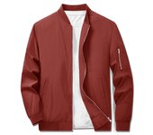 MAGCOMSEN Bomber Jacket for Men Casual Sportswear Lightweight Windbreaker Baseball Jacket with Zipper Pockets