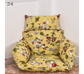 Hanging Swing Egg Chair Cushion Cover Patio Large Round Papasan Pad Detachable Garden Lounger Cushion Cover  (No Filling)
