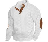 Primavera y otoño de los hombres de cuello alto de manga larga Casual suéter al aire libre Jacquard suéter de punto