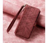 For Motorola Edge moto 50 G35 g62 g55 G32 g42 neo - Geometric billetera funda de cuero con hebillas magnética