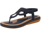 Sandalias Planas Antideslizantes Para Mujer, Zapatos Bohemios De Talla Grande 42, D082, Verano, 2024