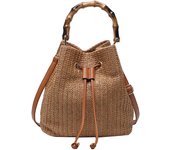 Bolsos de cubo de tejido de paja para mujer, bolsos de hombro de playa de ratán, bolsos casuales femeninos, monedero pequeño, bolsos cruzados de viaje