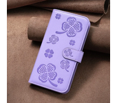 para Xiaomi Redmi 13C 12C 10C 9A 9C Note 12S 12 Pro Plus 11S 10S 9 Pro 8T funda magnética de cuero con estampado de cuatro hojas