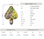 3D Colorful Decoration LED Bulb E27 Retro Lamp Vintage Edison LED Light Bulb ST64 A60 G80 G95 G125 Heart Christmas Night Light
