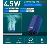 Silent Aquarium Oxygen Air Pump with Check Valve Fish Tank Four Outlet Large Oxygenator Aquarium Air Compressor Aerator 220v 14w