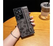 Cloth phone case with wristband For Samsung Galaxy S24Ultra S23Ultra S22Ultra butterfly pattern