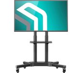 Soporte Pie TV de 32 a 65 Pulgadas - Pie Televisor con Ruedas y Altura Regulable - Peso de hasta 45 kg - Soporte TV Suelo a MAX VESA 600x400 mm/Carro para Pantalla Universal