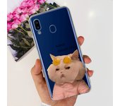 For Samsung Galaxy A20s Samsung A20 A30 Back Cover Phone Case Transparent Soft TPU Silicone Coque Women Fashion Flower Butterfly