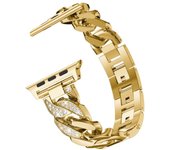 22mm Quick Release Diamond Denim Chain Metal Watch Strap Compatible with Apple Samsung Huawei Xiaomi iwatch S9/8/7/6/5/4