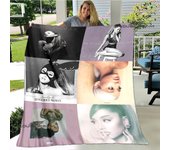 Singer Ariana grande printed blanket Flange Warm blanket soft and comfortable blankets bed linings cubre cama birthday gift
