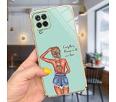 For Samsung Galaxy A22 5G Case SM-A226B  Plating Square Soft Silicon Cover For Samsung A22 4G A225F Phone Case For Women Fashion