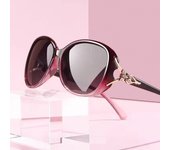 Nuevas gafas de sol para mujer cabeza de zorro con diamante moda progresiva de dos colores anti-ultravioleta marco grande gafas de sol polarizadas