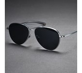 Gafas de sapo piloto retro gafas de sol polarizadas de doble haz gafas de sol beta de titanio para hombre protección UV de cara grande también gafas de conducción