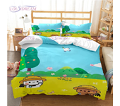 3pcs Bedding Set Cartoon Bubu and Dudu Series Design Home Textile Duvet Cover Pillow Case Kid Teen Girl Bedding Lover Covers Set